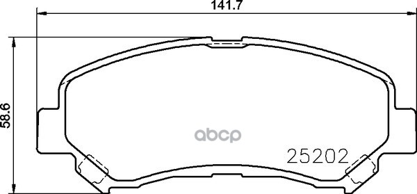 Колодки Тормозные Дисковые | Перед | (Pf-2546) NISSHINBO арт. NP2048