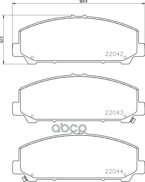 Колодки Тормозные Дисковые | Перед | NISSHINBO арт. NP2061