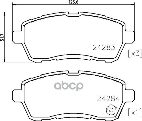 Колодки Тормозные Передн. 2 (Dl  Dj)  Demio (Dl  Dj) NISSHINBO арт. np5066