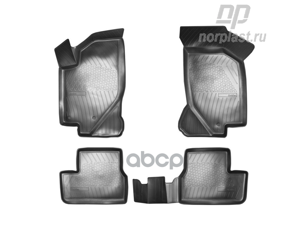 Коврики салонные для VAZ 111 Kalina 3D (2004) VAZ 2190 Granta 3D (2011) Datsun on-DO 3D (2014) Da NORPLAST арт. npa11-c94-080