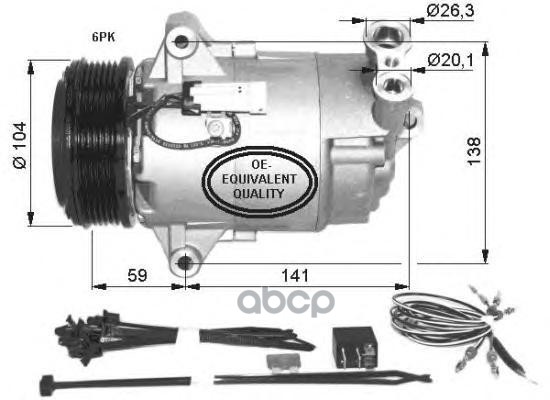 Компрессор кондиционера OPEL Zafira 1.9D 05- NRF арт. 32427