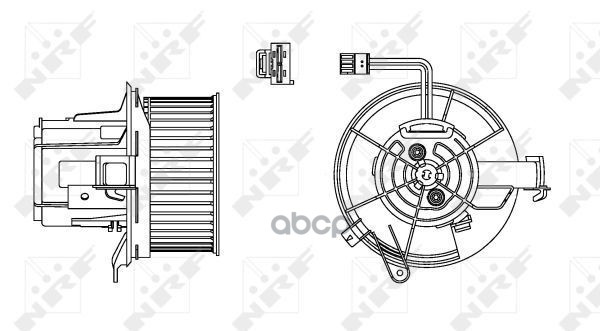Вентилятор отопителя MERCEDES C-Series 2.2D 07- NRF арт. 34162