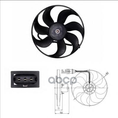 Вентилятор Радиатора С Электромотором Vw Golf 1.4 98- NRF арт. 47397