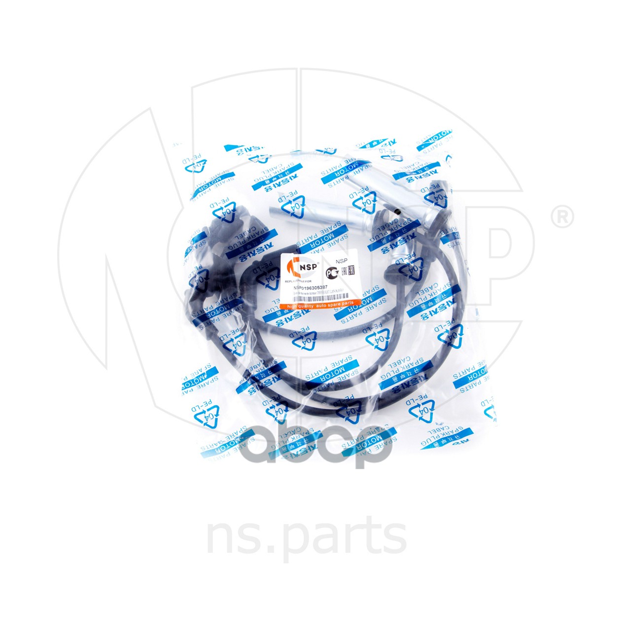 Провода высоковольтные CHEVROLET Aveo/DAEWOO Nexia (к-кт в/в проводов) NSP арт. nsp0196305387