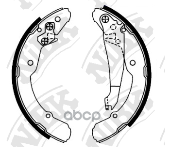 Колодки тормозные барабанные SKODA OCTAVIA 2000-2010 FN0554 NiBK арт. FN0554