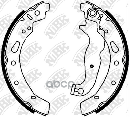 Колодки тормозные барабанные MAZDA DEMIO 1.3 2007 - 2015  MAZDA 2 1.5 2007 - 2015  FORD FIESTA 1.4 2 NiBK арт. fn0630