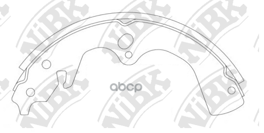 Колодки тормозные барабанные KIA SPORTAGE 2.0 1999 - 2003  KIA SPORTAGE 2.0 1994 - 2003  KIA RETONA NiBK арт. fn11907