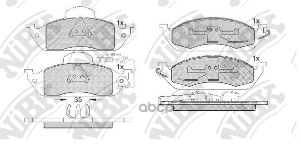 Колодки Тормозные Дисковые | Перед | NiBK арт. PN0116W