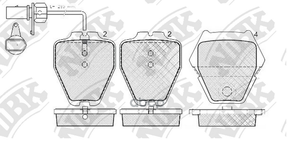 Колодки тормозные дисковые (с датчиком износа) PN0138W NiBK арт. PN0138W