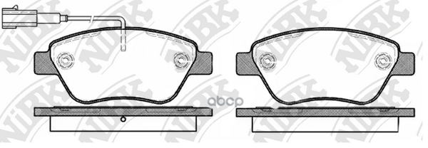 Колодки передние (OPEL CORSA D /FIAT 500 (312)) (с датчиком) PN0211W NiBK арт. PN0211W