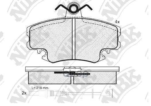 Колодки тормозные дисковые перед NiBK арт. PN0284W