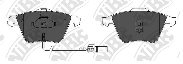 Колодки тормозные дисковые (с датчиком износа) PN0335W NiBK арт. PN0335W