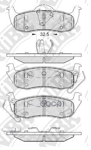 Колодки тормозные дисковые JEEP GRAND CHEROKEE 3.0 2005 - 2010 PN0429 NiBK арт. PN0429