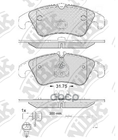 Колодки тормозные дисковые перед NiBK арт. PN0477W