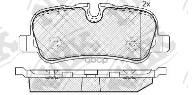 Колодки задние (LR DISCOVERY 2.7TD/4.4 04/RANGE ROVER 05) PN0485 NiBK арт. PN0485