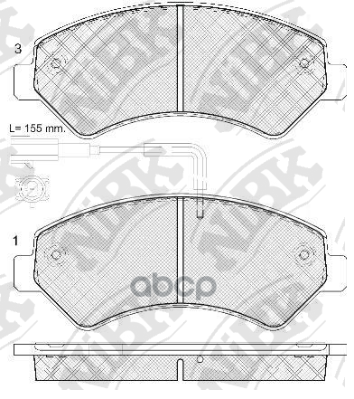 Колодки тормозные дисковые PEUGEOT BOXER 2.2 2006 -   FIAT DUCATO 2.3 2006 -   PEUGEOT BOXER 2.2 201 NiBK арт. pn0516w