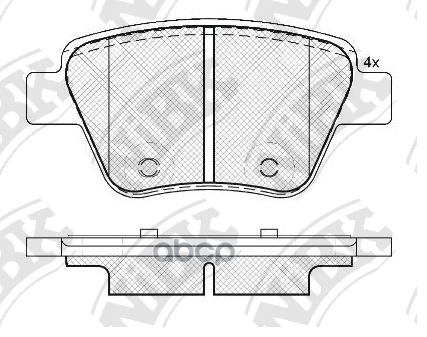 Колодки тормозные дисковые SKODA OCTAVIA 2004-2013 PN0550 NiBK арт. PN0550