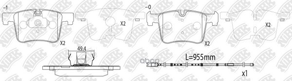 Колодки тормозные дисковые перед NiBK арт. PN0558W