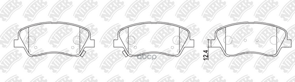 Колодки тормозные передние NIBK PN0603 NiBK арт. PN0603