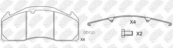 Колодки тормозные дисковые NiBK арт. PN0915