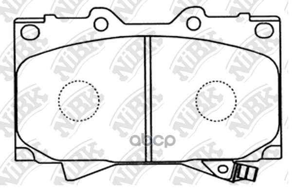 Колодки тормозные дисковые TOYOTA LAND CRUISER 100 4.7 2002 - 2007  TOYOTA LAND CRUISER 100 4.2 1998 NiBK арт. pn1411