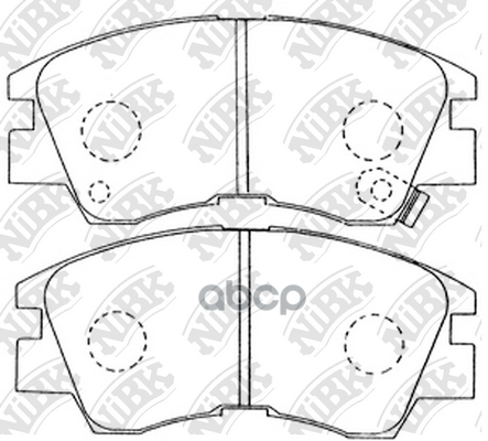 Колодки тормозные дисковые MITSUBISHI DELICA 2.0 1986 - 2004  MITSUBISHI DELICA 2.5 1991 - 2003  MIT NiBK арт. pn3172