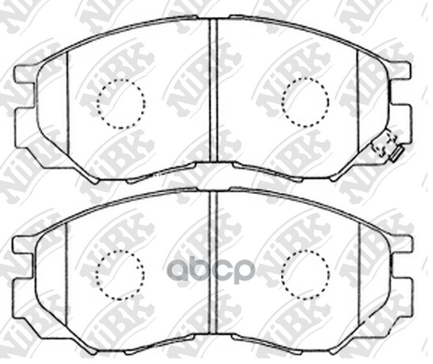 Колодки тормозные дисковые передн. MI Delica P02T/13T/A3V/15T/05T/A5V/A5W/25T/B5V/B5W/D5W/B6W 94-99 NiBK арт. pn3369