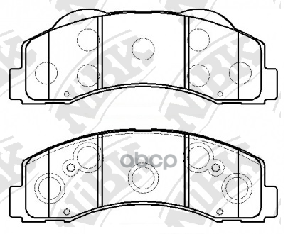 Колодки передние FORD Expedition/LINCOLN Navigator all 07-09 NIBK PN51003 NiBK арт. PN51003