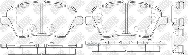 Колодки тормозные дисковые передн. Ford Fiesta 2013 - / B-Max 2012 - NiBK арт. pn51010