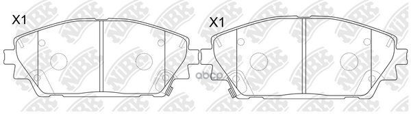 Колодки тормозные дисковые NiBK арт. PN5821