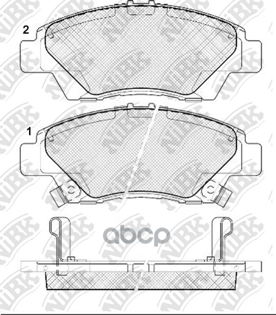 Колодки тормозные дисковые перед NiBK арт. PN8868