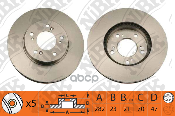 Диск тормозной NiBK арт. RN1104