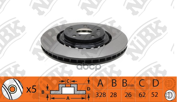 Диск тормозной передний LEXUS RX300/RX350/RX400 03 RN1443 NiBK арт. RN1443