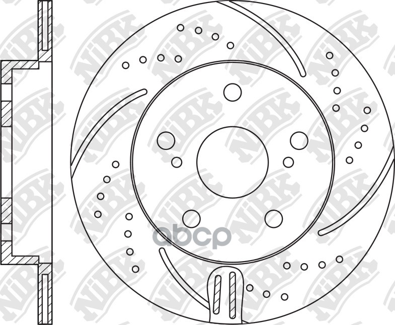 Диск тормозной перфорированный Performance (к-кт 2 шт, цена за 1 шт) NiBK арт. RN1445DSET