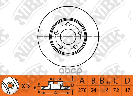 Диск тормозной NiBK арт. RN1519