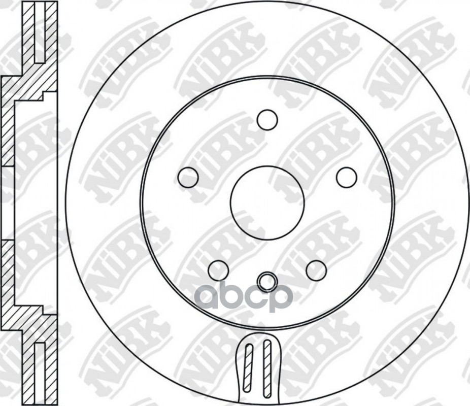 Диск тормозной передний вентилируемый, Perfomance-Type NiBK арт. RN1952DSET