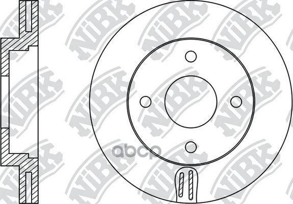 Диск тормозной передн. NISSAN Cube 1.4 02-08/ 1.5 05-08/ Latio 1.5 04-08/ 1.6 06-08/ Tiida 1.5 04-09 NiBK арт. rn22004