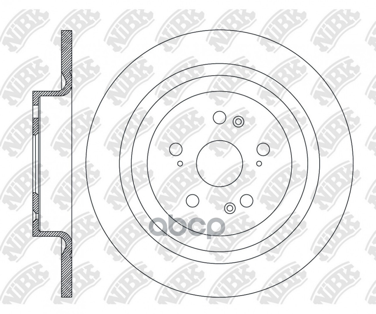 Диск тормозной задний цельный, Perfomance-Type NiBK арт. RN2585DSET