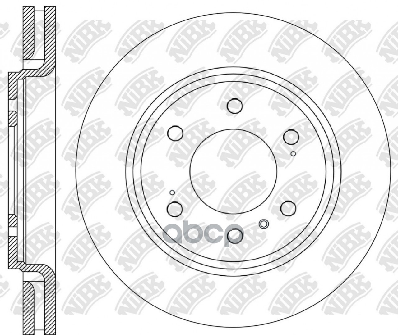 Диск тормозной передний вентилируемый, Original-Type NiBK арт. RN2668