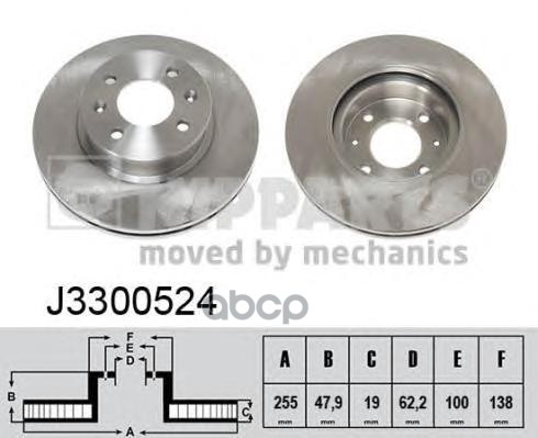 Тормозной Диск Пер. Accent/Getz 1,1-1,6L (С Abs) 0 Nipparts арт. J3300524