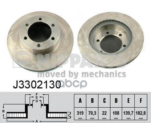 Диск Тормозной Передний Landcruiser 3.0Td 96-> Nipparts арт. j3302130