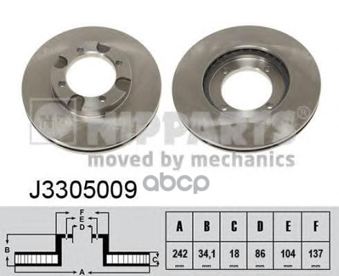 Диск Тормозной Nipparts арт. j3305009