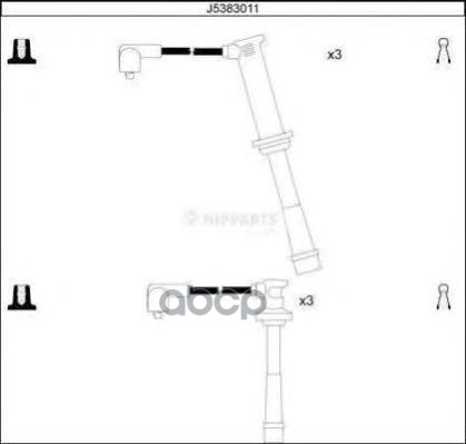 Комплект Вв. Проводов Mazda 626  Mx-6  Xedos Nipparts арт. j5383011