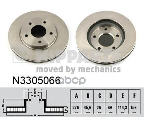 Диск Торм Mits Lancer 08- Nipparts арт. n3305066