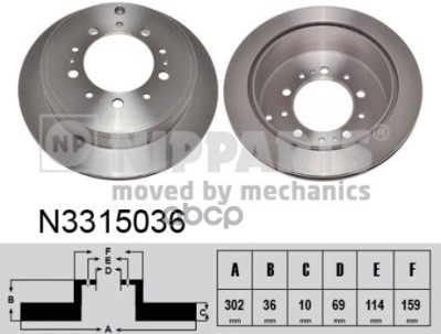 Диск Тормозной Mitsubishi Outlander/Asx 12- Nipparts арт. N3315036