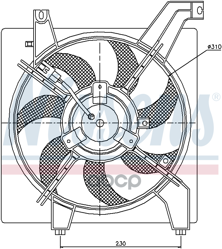 Вентилятор HYUNDAI GETZ -AC     02- Nissens арт. 85034