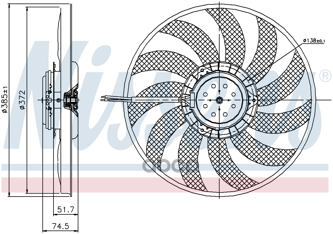 Вентилятор Двигателя Audi A6 (C6) 85638 Nissens арт. 85638