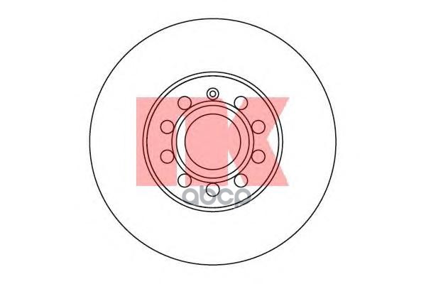 Диск Тормозной Передний Вентилируемый Audi A3 04>/Vw Caddy 04>/G5/Touran 03> (Цена За 1 Шт., К-Кт 2 Nk арт. 204788