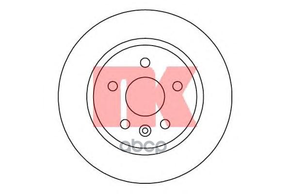 Диск тормозной задний CHEVROLET AVEO T300, CRUZE, OPEL ASTRA J 205014 Nk арт. 205014