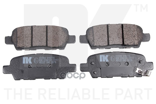 Колодки тормозные дисковые Niss Murano 05- Nk арт. 222262